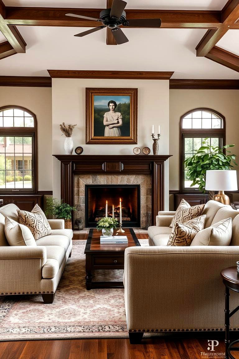 The Sectional Facing a Fireplace - 24 Sectional Living Room Ideas