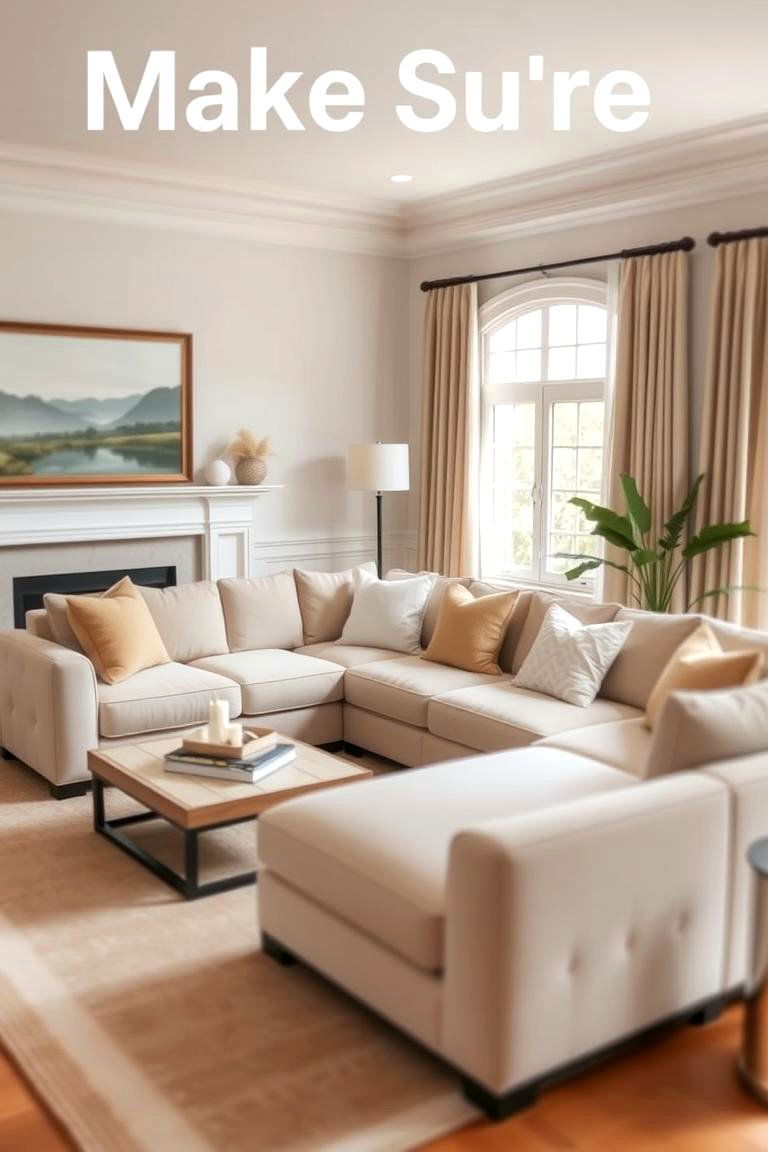 The Sectional in a Neutral Color Palette - 24 Sectional Living Room Ideas