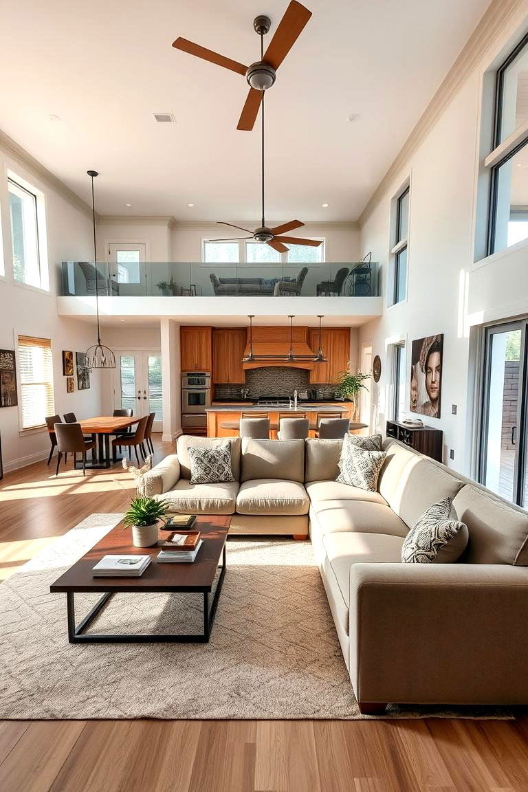 The Sectional in an Open Concept Living Area - 24 Sectional Living Room Ideas