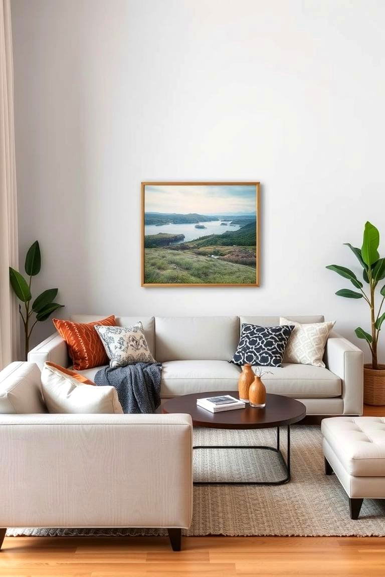 The Sectional with Wall Art Above - 24 Sectional Living Room Ideas