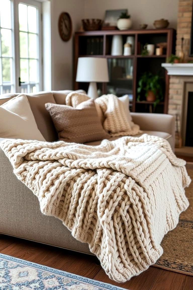 The Sectional with a Throw Blanket - 24 Sectional Living Room Ideas