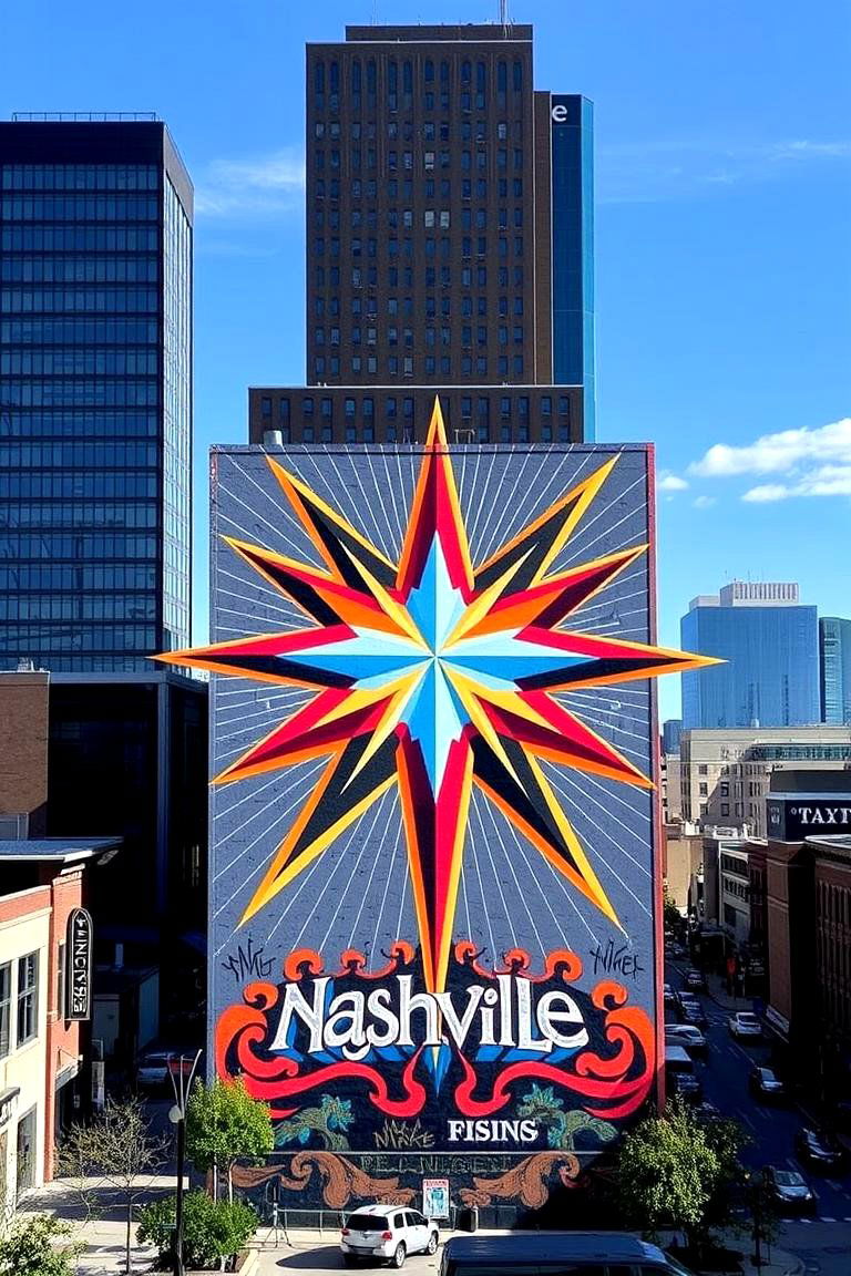 The Star Mural on 7th Avenue - 24 Nashville Murals