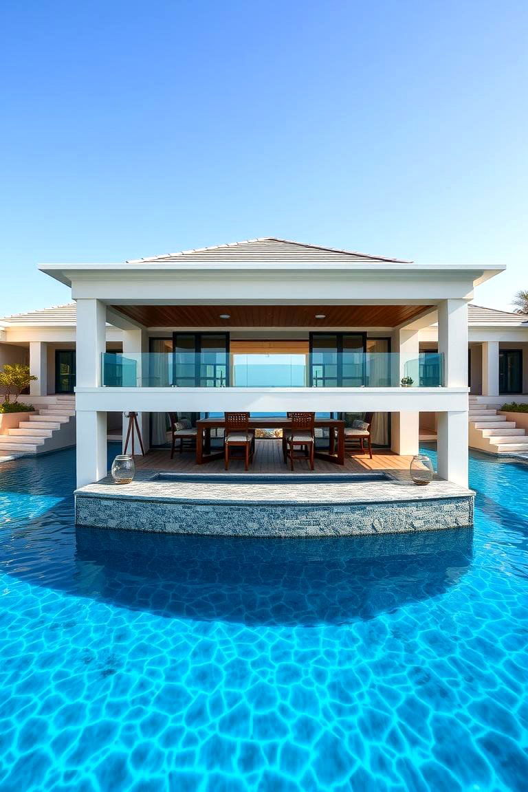 The Swim Up Bar Integration - 24 Pool House With Outdoor Kitchen Ideas