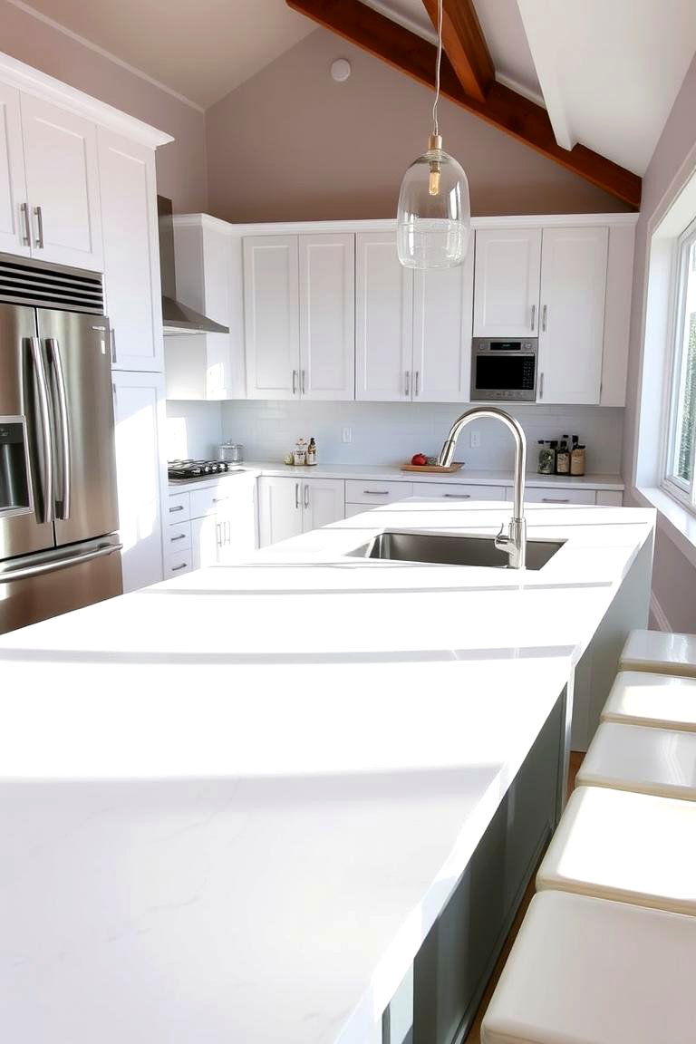 The Timeless Appeal of White Quartz - 24 Quartz Kitchen Countertops