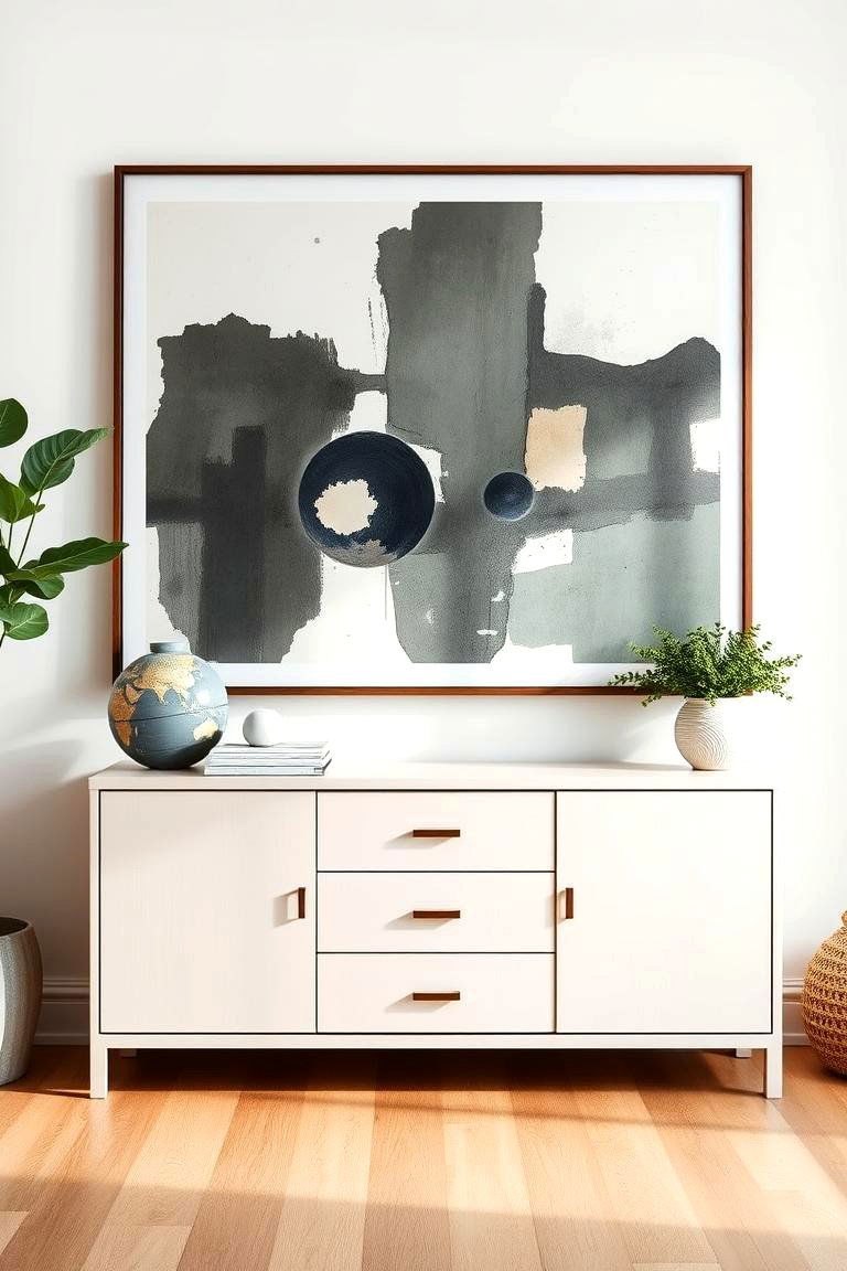 The Timeless Elegance of Framed Art - 24 Sideboard Decor Ideas