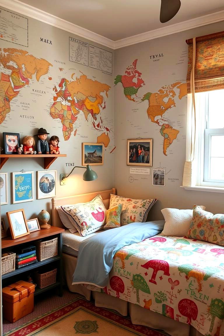 The Travel Inspired Decor - 24 Tween Bedroom Ideas