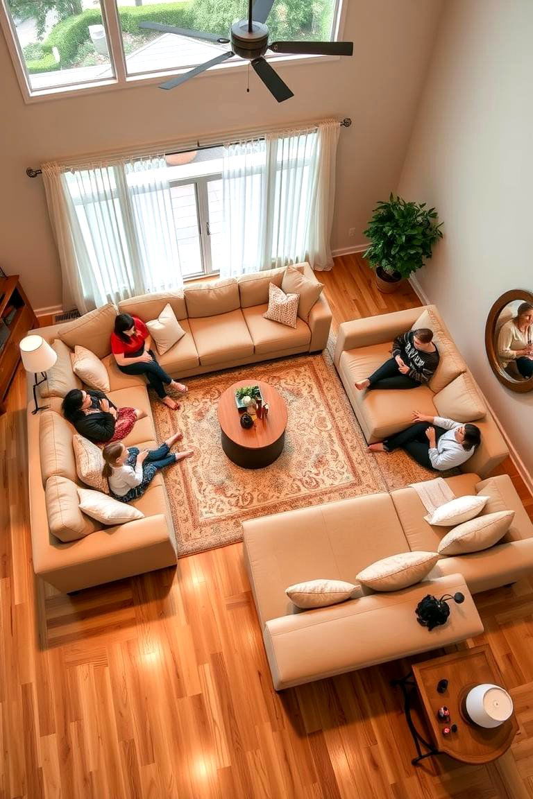 The U Shaped Sectional for Large Families - 24 Sectional Living Room Ideas