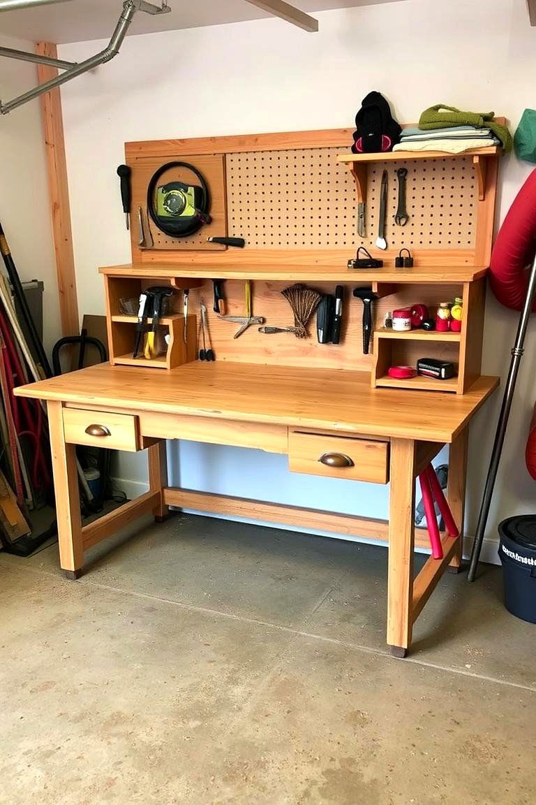 The Upcycled or Repurposed Workbench - 24 Garage Workbench Ideas
