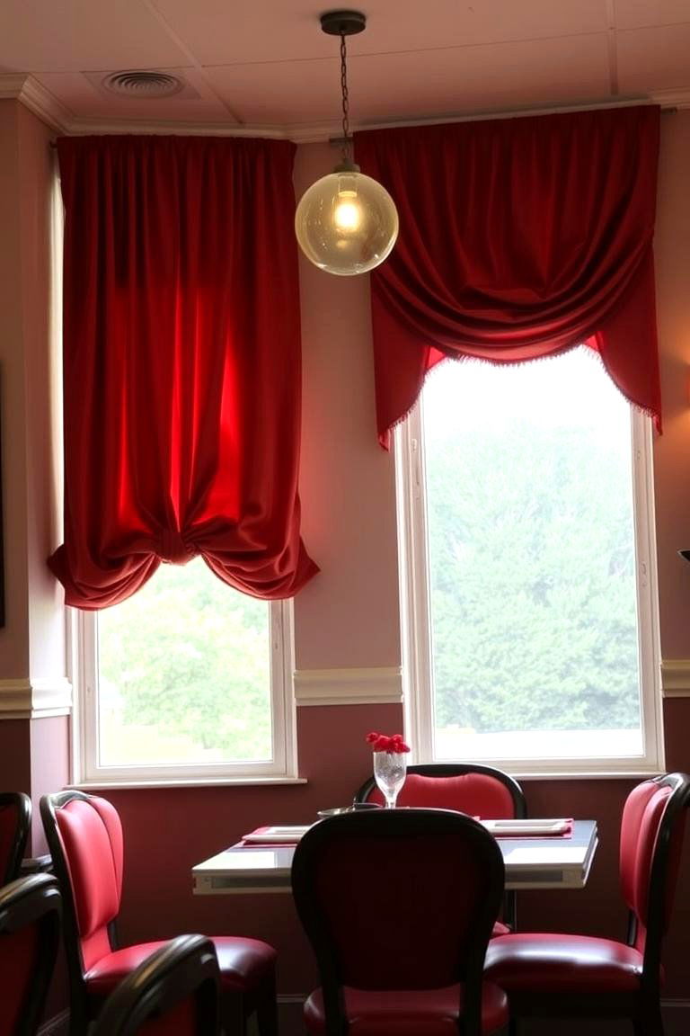The Use of Bold Draperies - 24 70s Dining Room Design Ideas