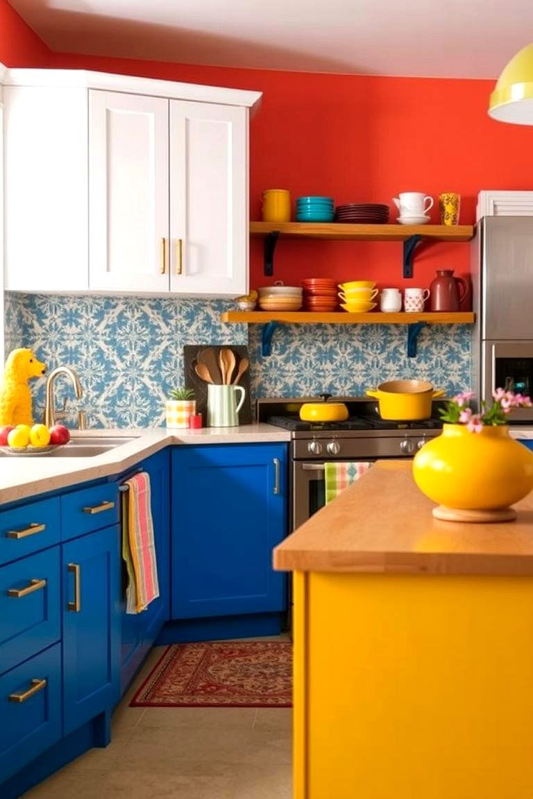 The Vibrant Colorful Kitchen Layout - 24 Kitchen Layout Ideas