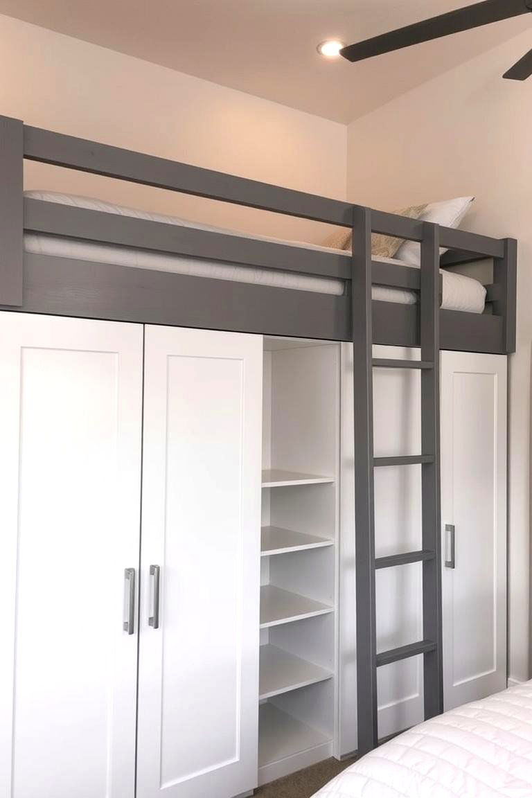 The Wardrobe Integration Loft - 24 Loft Bed Ideas