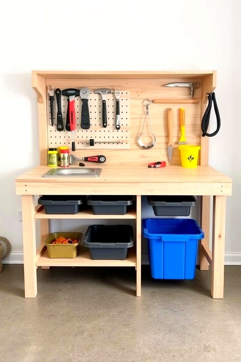 The Workbench with a Child Friendly Design - 24 Garage Workbench Ideas