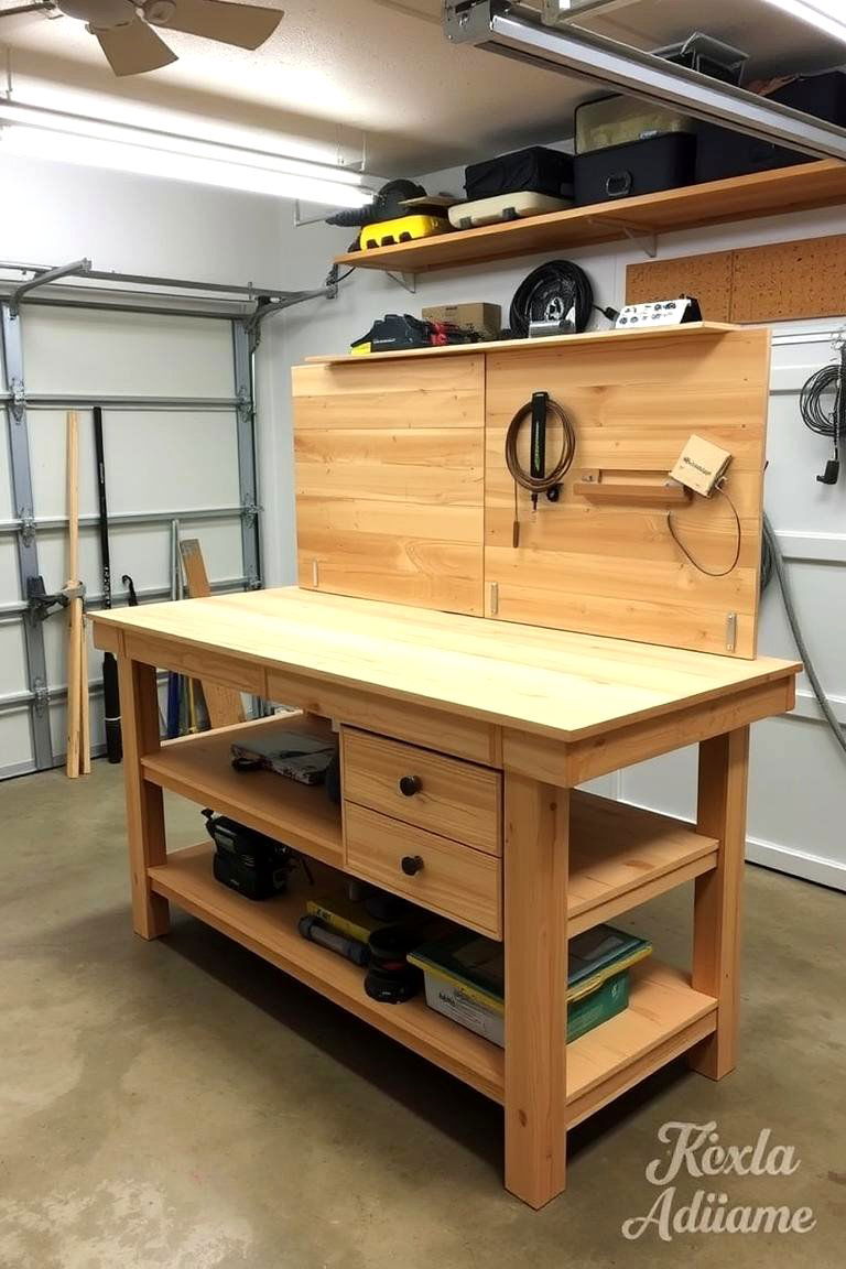The Workbench with a Flip Top Design - 24 Garage Workbench Ideas