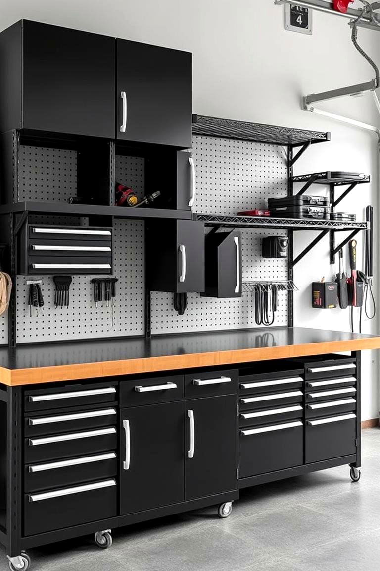 The Workbench with a Modular Design - 24 Garage Workbench Ideas