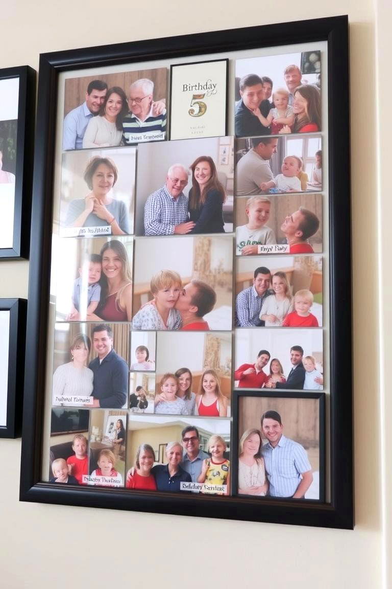 Themed Collage of Special Occasions - 24 Family Picture Wall Ideas