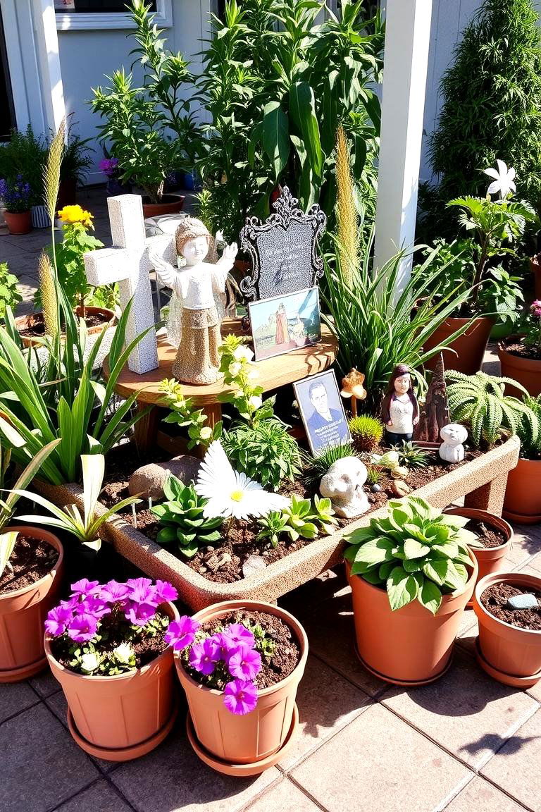 Themed Container Garden - 24 Memorial Garden Ideas