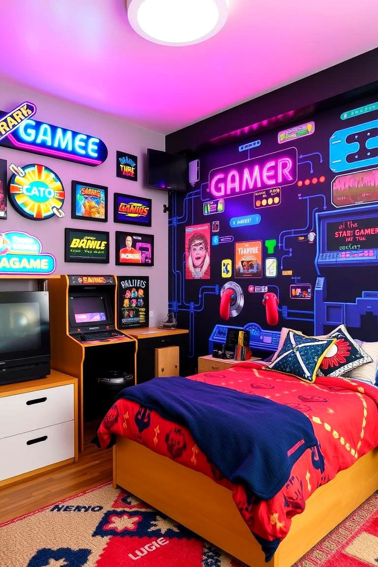 Themed Decor and Accessories - 24 Gaming Bedroom Ideas