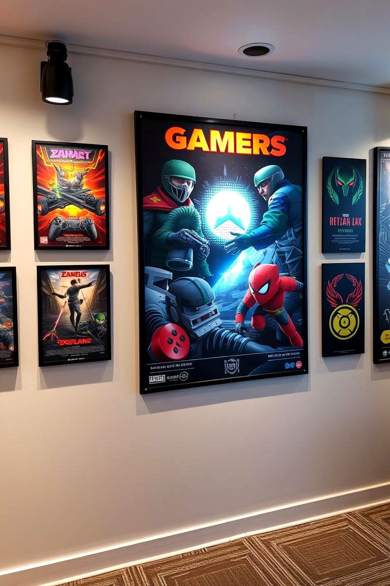 Themed Gaming Poster Display - 24 Boys Gaming Bedroom Ideas