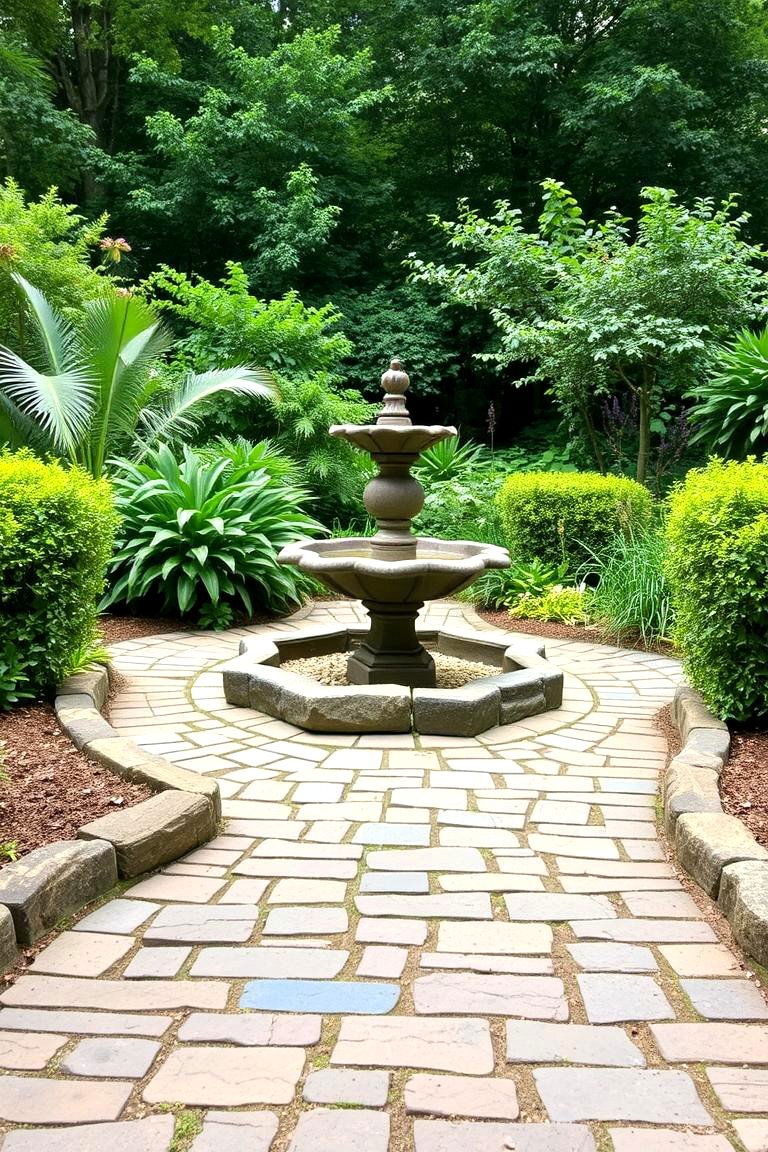 Themed Walkway Leading to a Specific Garden Feature Walkway - 24 Paver Walkway Ideas