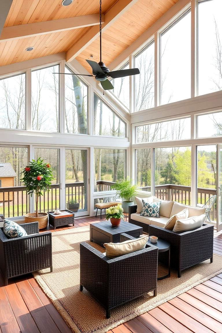 These Dynamic Sunroom Deck Integrations - 24 Sunroom and Deck Combo Ideas