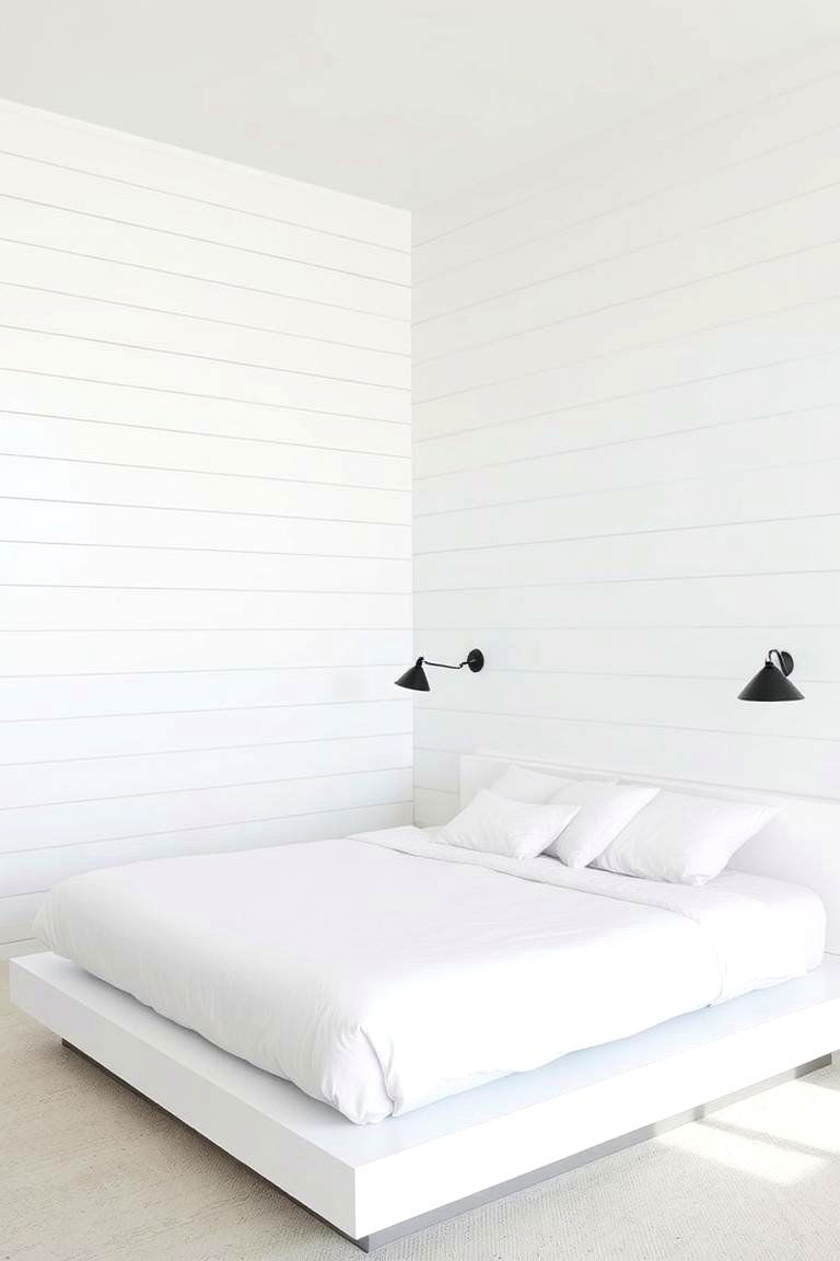 Thin Plank Shiplap for a Modern Look - 24 Shiplap Bedroom Ideas