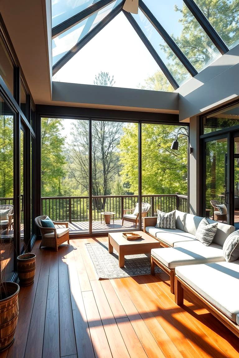Those Innovative Sunlit Designs - 24 Sunroom and Deck Combo Ideas