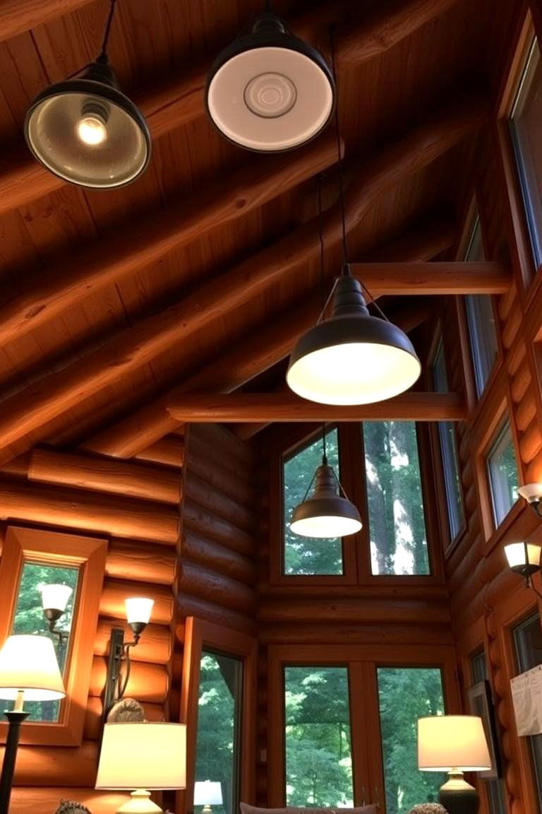 Thoughtful Lighting Design - 24 Log Cabin Interior Design Ideas