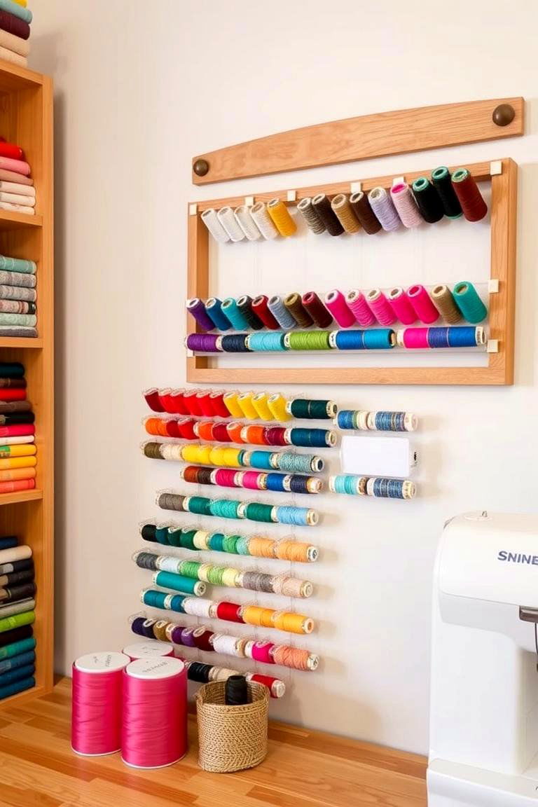 Thread Rack or Organizer - 24 Sewing Room Ideas