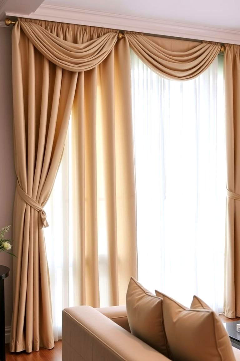 Tie Back Curtains for an Elegant Touch - 24 Living Room Curtain Ideas