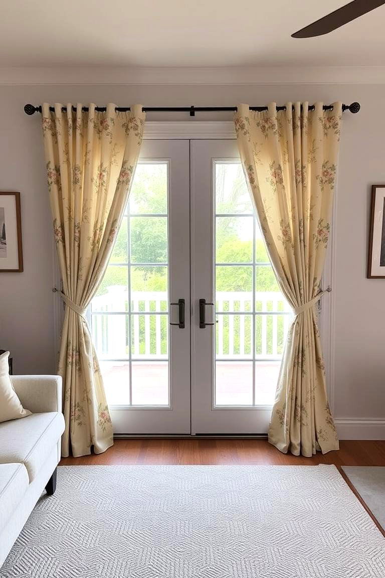 Tie Back Curtains for an Open Look - 24 Sliding Door Curtain Ideas