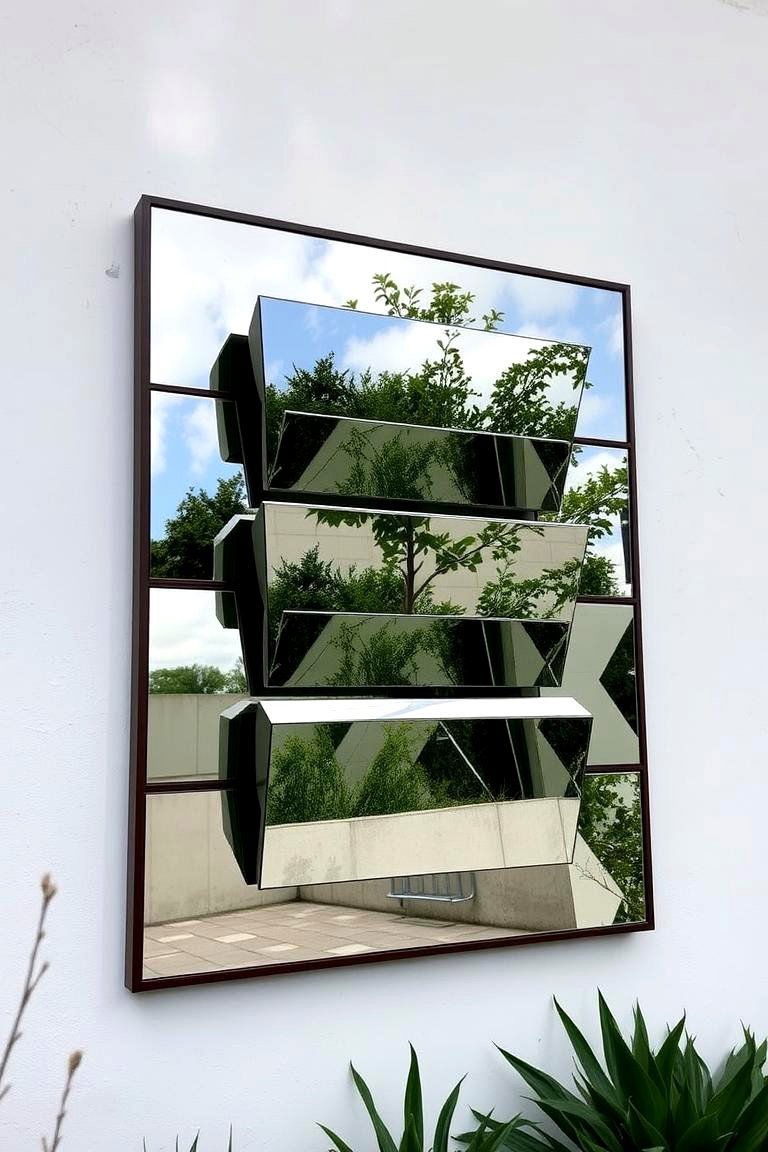 Tiered Mirror - 24 Garden Mirror Ideas