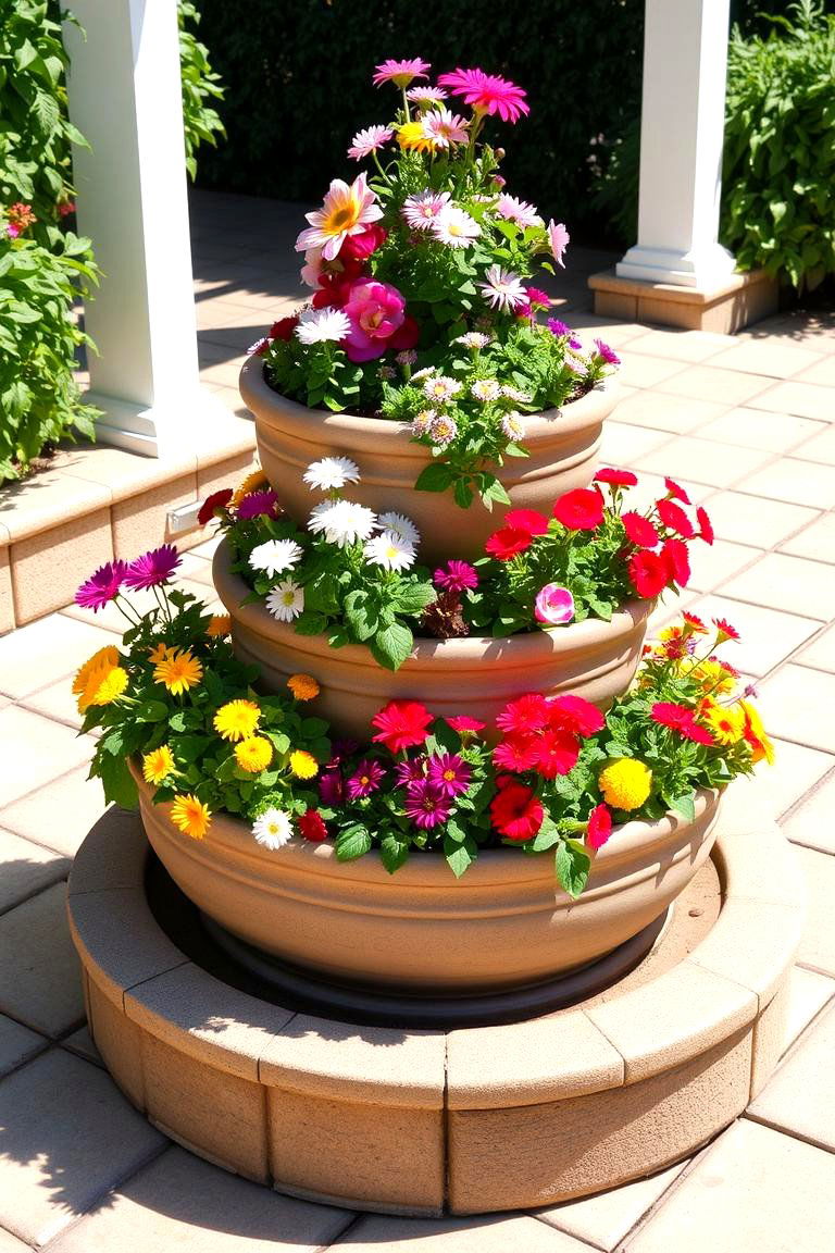 Tiered Planter Steps - 24 Patio Steps Ideas