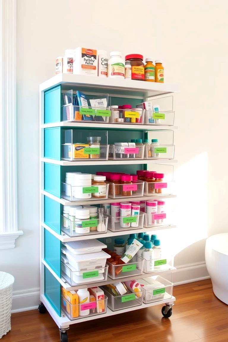 Tiered Shelf Organizer - 24 Medicine Storage Ideas