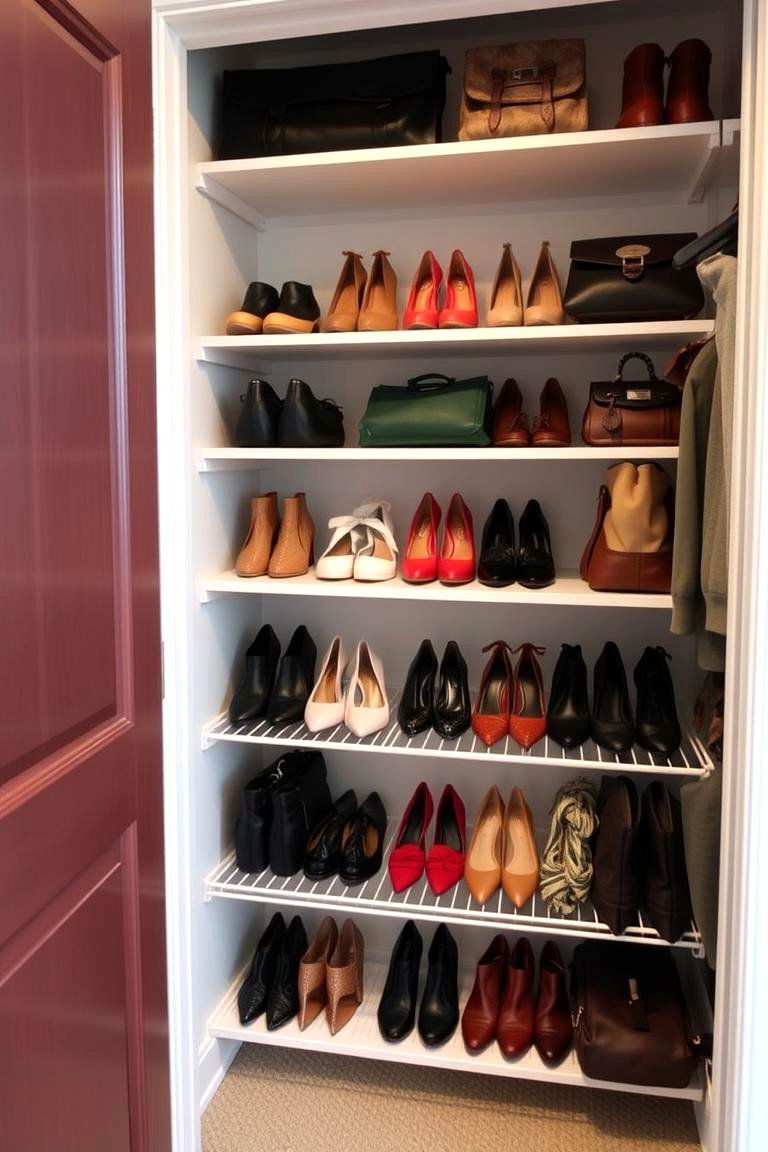 Tiered Storage Shelves - 24 Entry Closet Ideas