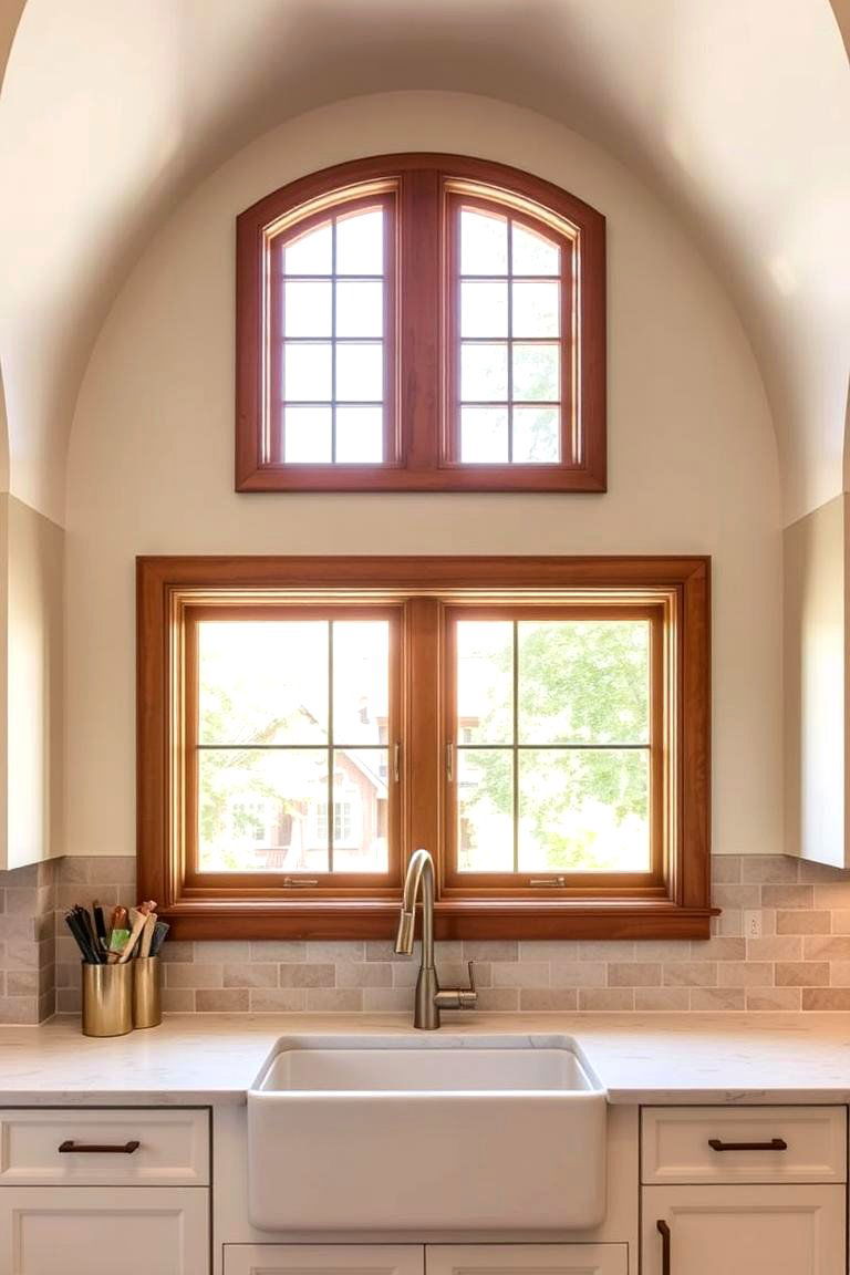 Tiered Window Design - 24 Kitchen Window Ideas Over Sink