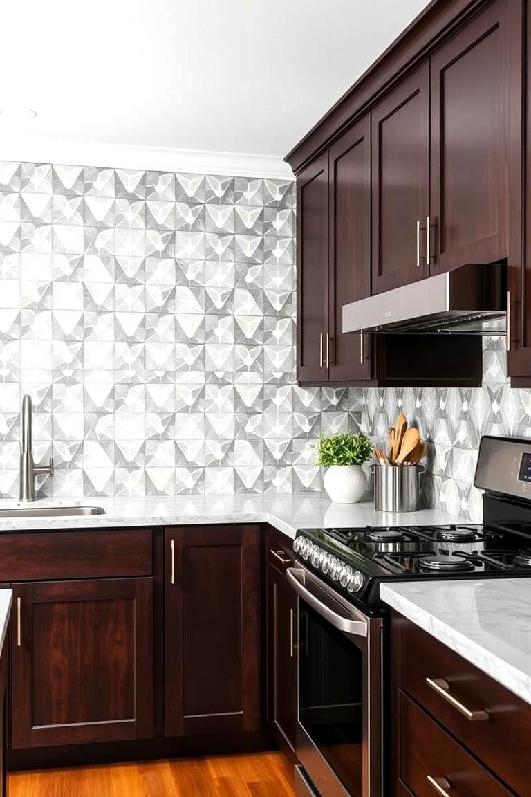 Tile Backsplash as a Design Feature - 24 U Shaped Kitchen Ideas