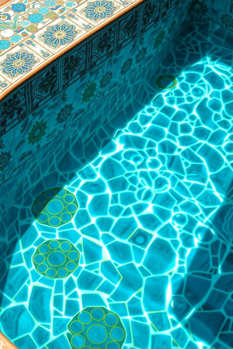 Tiled Mosaic Design - 24 Plunge Pool Ideas