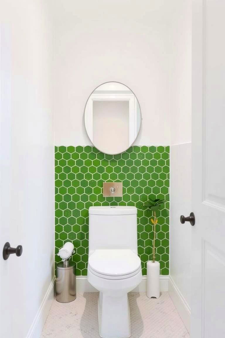 Tiling Only One Wall to Half Height for a Focal Point - 24 Half-wall Tile Bathroom Ideas