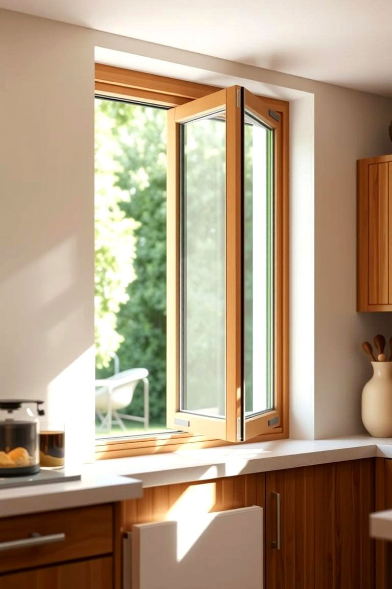 Tilt and Turn Window for Versatility - 24 Kitchen Window Ideas