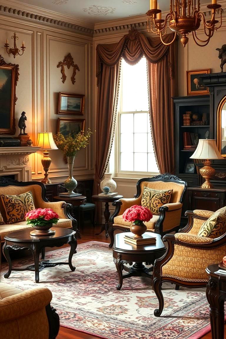 Timeless Antique Furnishings - 24 Royal Living Room Design Ideas