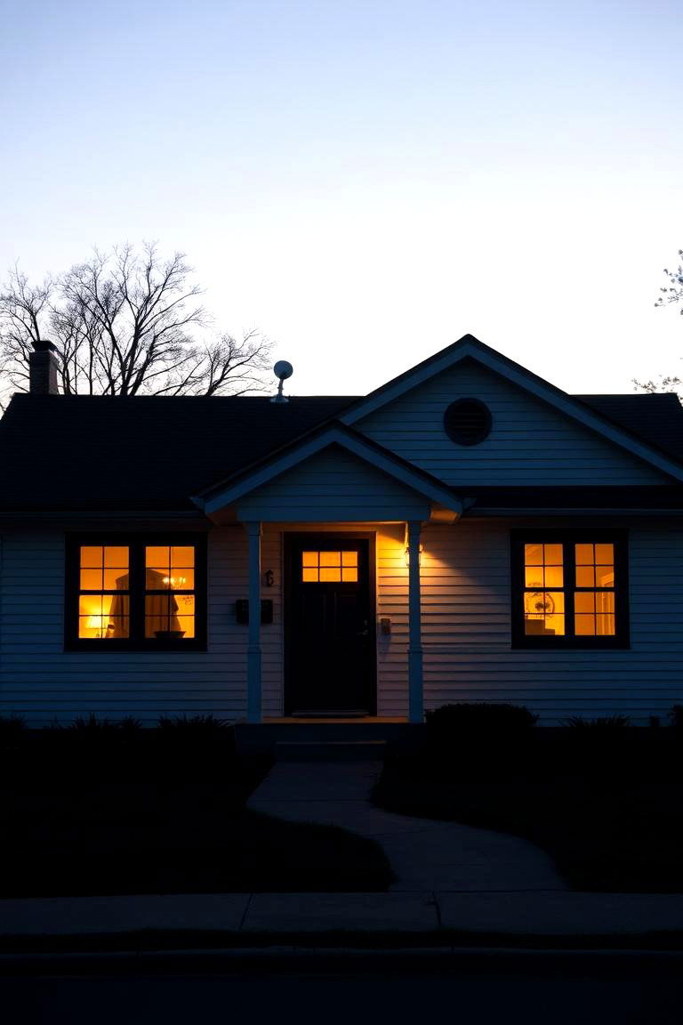 Timeless Appeal Across Generations - 24 single story white house black trim