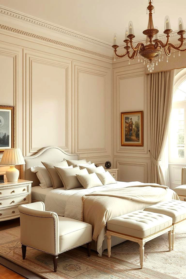 Timeless Beige with Classic Decor - 24 Beige Bedroom Ideas