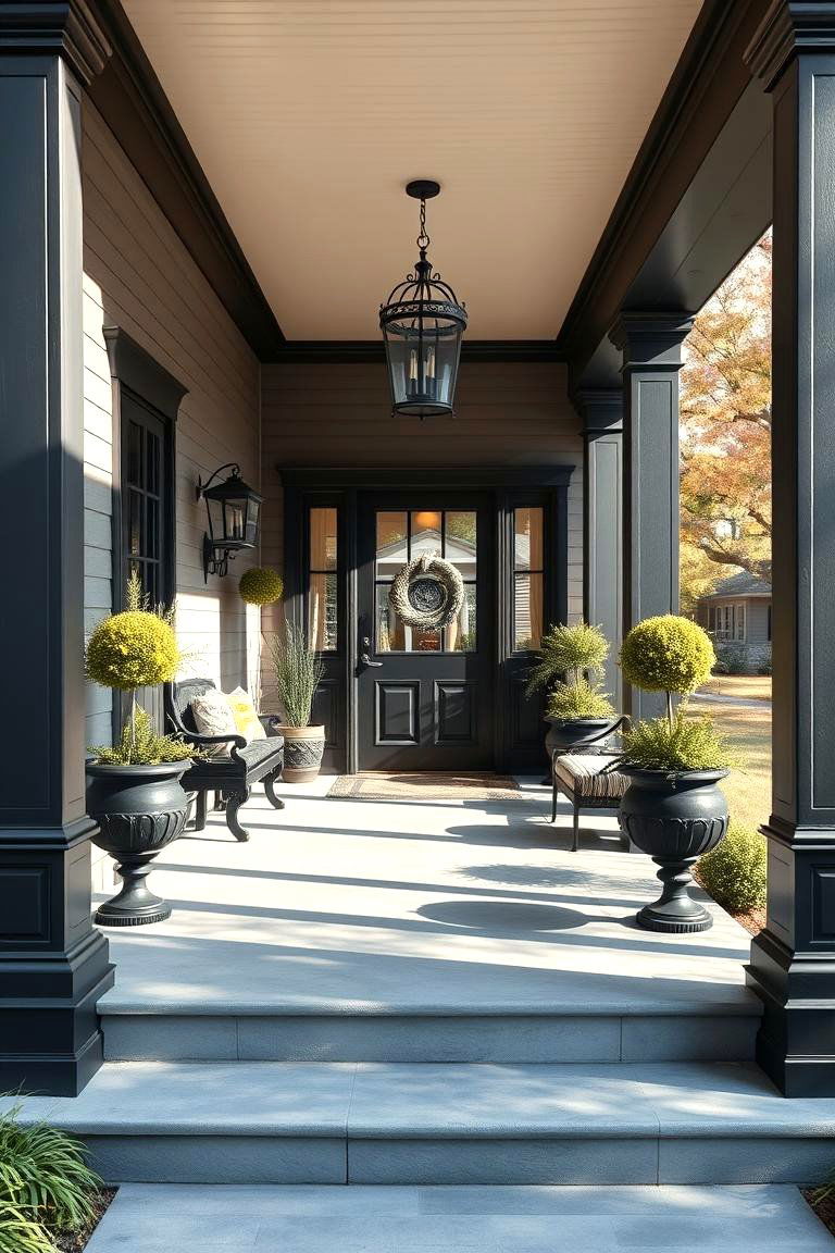 Timeless Black Porch Design - 24 Black Porch Ideas