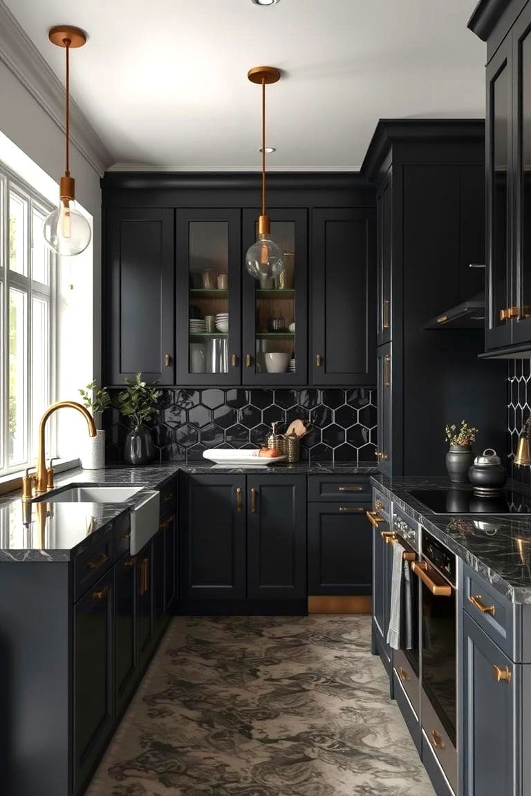 Timeless Black and Gold Kitchen Harmony - 24 Black and Gold Kitchen Ideas