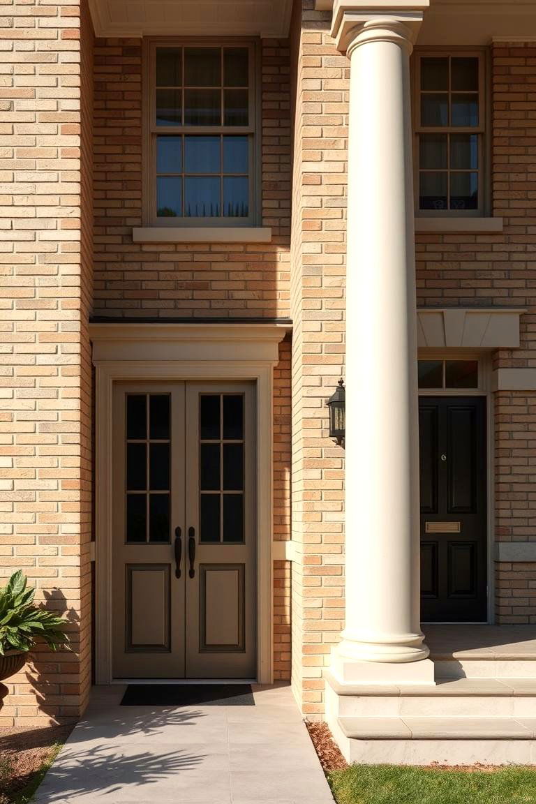 Timeless Blonde Brick and Elegant Beige - 24 Blonde Brick House Color Schemes