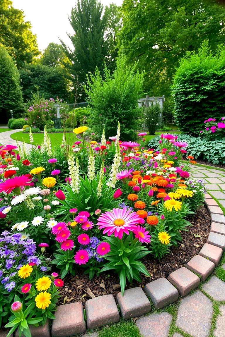 Timeless Blooming Oasis - 24 Round Garden Bed Ideas