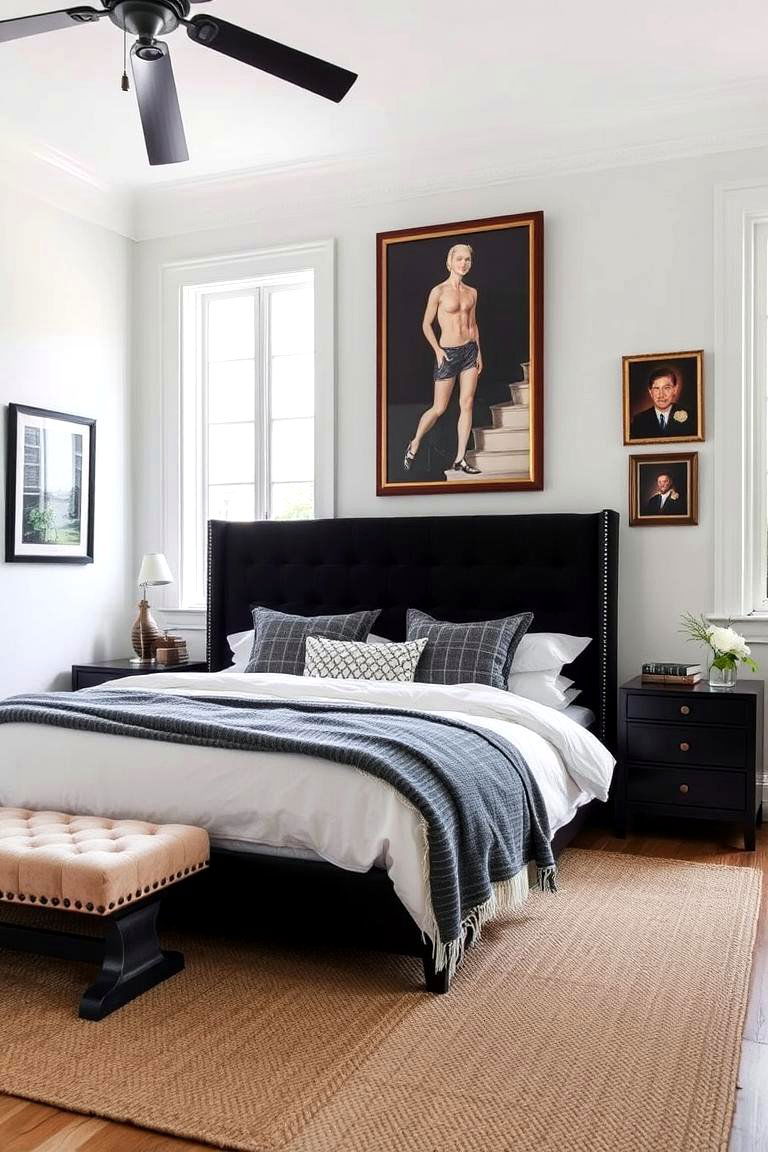 Timeless Bold Beauty - 24 Black Headboard Bedroom Ideas