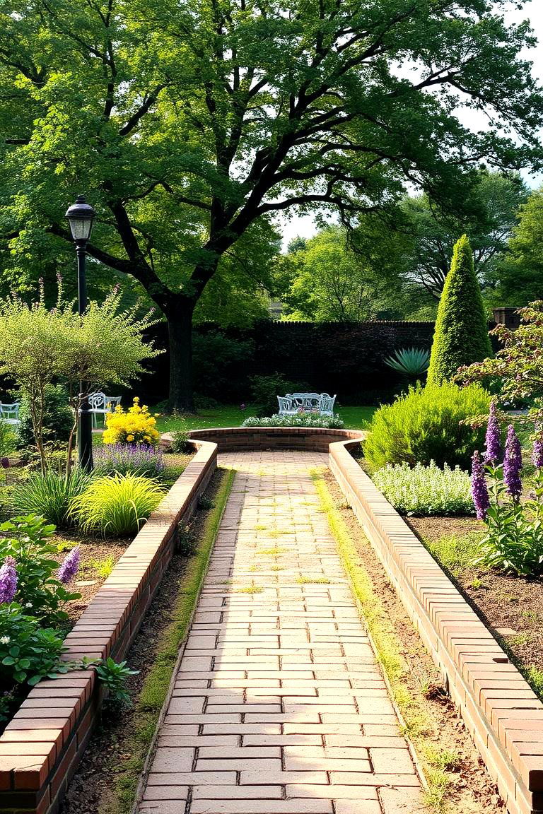 Timeless Brick Outline - 24 Brick Edging Ideas