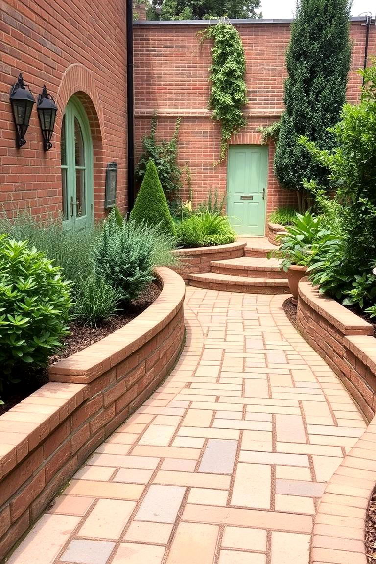 Timeless Brick and Garden Harmony - 24 Sage Green Painted Brick House Ideas