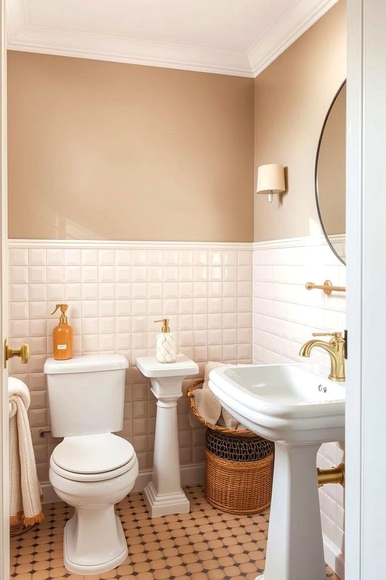 Timeless Ceramic Fixtures - 24 Beige and White Bathroom Ideas